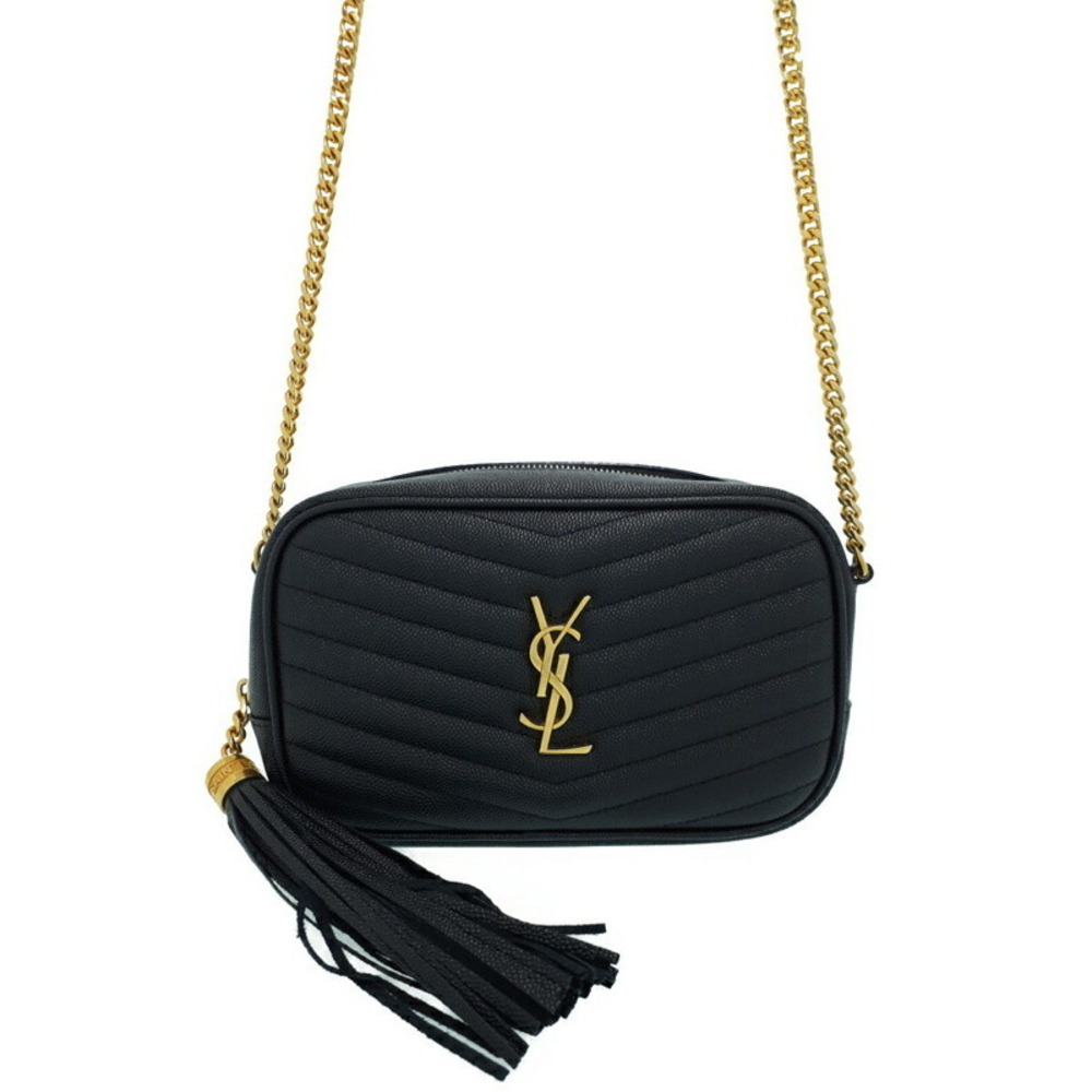 Saint Laurent Lou camera Chain bag grained matelasse calf leather